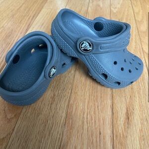 CROCS Gray Sandals Classic Design with Heel Strap